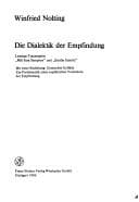 Tapa de Studien zu einer Geschichte der literarischen Empfindung