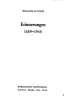 Tapa de Erinnerungen, 1889-1945