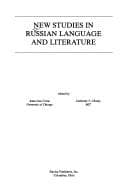 Tapa de New studies in Russian language and literature