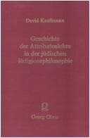 Tapa de Geschichte der Attributenlehre in der jüdischen Religionsphilosophie des Mittelalters von Saadja bis Maimûni