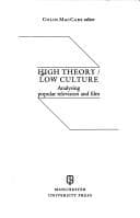 Tapa de High theory/low culture