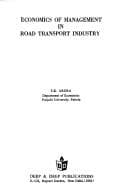 Tapa de Economics of management in road transport industry