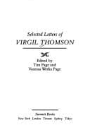 Tapa de Selected letters of Virgil Thomson