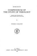 Tapa de Compendium of the study of theology