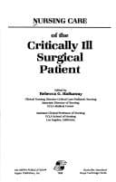 Tapa de Nursing care of the critically ill surgical patient