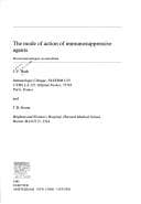 Tapa de The mode of action of immunosuppressive agents