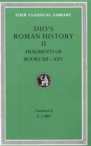 Tapa de Roman History, II, Fragments of Books 12-35 and of Uncertain Reference