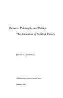 Tapa de Between philosophy and politics