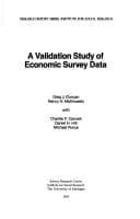 Tapa de A validation study of economic survey data