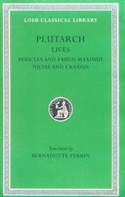 Tapa de Plutarch lives Pericles and Fabius Maximus. Nicias and Crassus