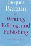 Tapa de On writing, editing, and publishing
