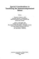 Tapa de Special considerations in transfusing the immunocompromised patient