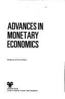 Tapa de Advances in monetary economics