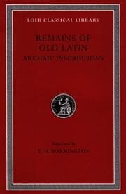Tapa de Remains of Old Latin, Volume IV, Archaic Inscriptions