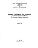 Tapa de Exchange rates, foreign trade accounting, and purchasing-power parity for centrally planned economies