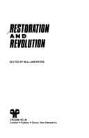 Tapa de Restoration and revolution