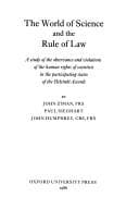 Tapa de The world of science and the rule of law