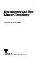 Tapa de Dependency and non-linear phonology