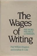 Tapa de The wages of writing