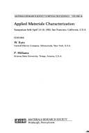 Tapa de Applied materials characterization