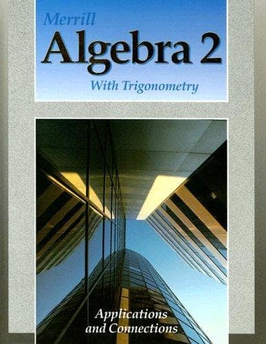 Tapa de Merrill Algebra 2 With Trigonometry