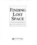 Tapa de Finding lost space