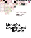 Tapa de Managing organizational behavior