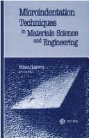 Tapa de Microindentation techniques in materials science and engineering