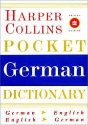 Tapa de HarperCollins Pocket German Dictionary