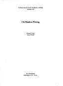 Tapa de On shadow pricing