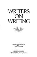 Tapa de Writers on writing