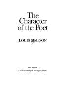 Tapa de The character of the poet