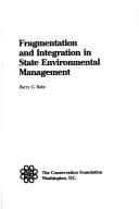 Tapa de Fragmentation and integration in state environmental management