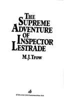 Tapa de The supreme adventure of inspector Lestrade