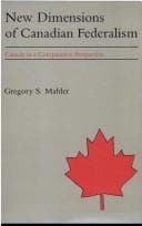 Tapa de New dimensions of Canadian federalism