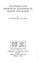 Tapa de Initiation and growth of explosion in liquids and solids
