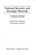 Tapa de National security and strategic minerals
