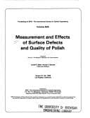 Tapa de Measurement and effects of surface defects and quality of polish