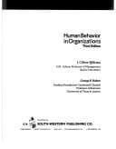 Tapa de Human behavior in organizations