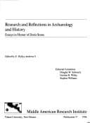 Tapa de Research and reflections in archaeology and history