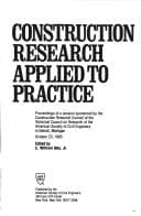 Tapa de Construction research applied to practice
