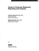 Tapa de Cases in financial statement reporting and analysis