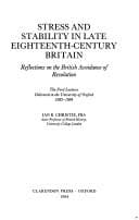 Tapa de Stress and stability in late eighteenth-century Britain