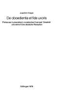 Tapa de De oboedientia et fide uxoris