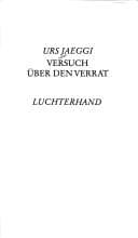 Tapa de Versuch über den Verrat