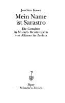 Tapa de Mein Name ist Sarastro