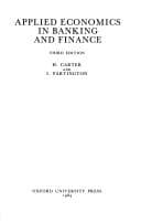 Tapa de Applied economics in banking and finance