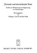 Tapa de Normale und abweichende Texte
