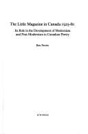 Tapa de The little magazine in Canada 1925-80