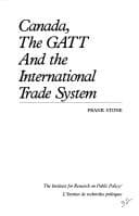 Tapa de Canada, the GATT and the International Trade System
